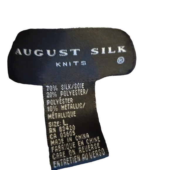 August Silk Knits Sleeveless L Brown Copper - Picture 3 of 3